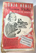 Vintage SONJA HENIE PLEASURE SKATES by Nestor Johnson with PHOTO