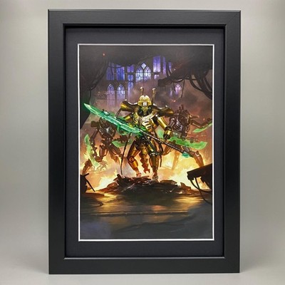 Necron Lord Oltyx Gerahmt Kunst Der Twice-Dead King Reig Warhammer 40K 40,000
