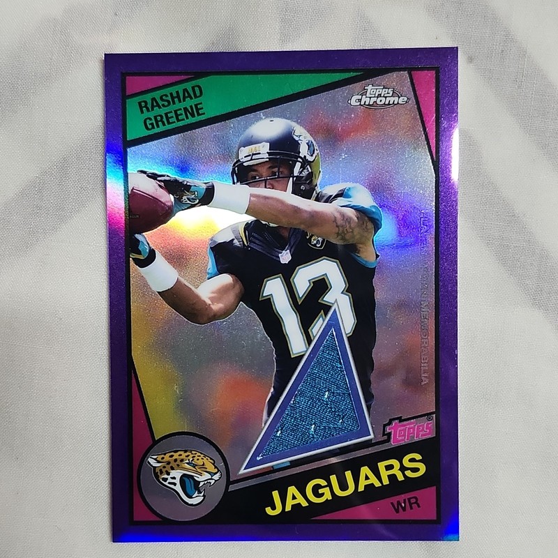 Topps 2015 Chrome Rashad Greene 60th WM Relic Purple Refractor 40/75 #T60R-RG