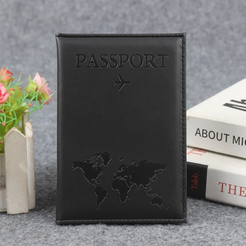 1 Pc World Map Passport Cover Slim Travel Wallet Card Holder Protective Case