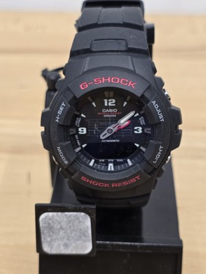 Casio G100-1BV, G-Shock Analog/Digital Watch, Black Resin Band, Alarm NEW 82.92