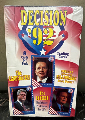 AAA Sports Ltd. Decision 92 Bush Clinton Perot Trading Cards Box-SEALED!