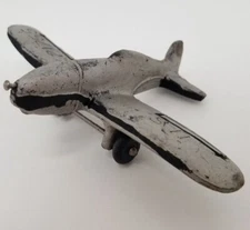 Vintage Aub-Rubr Auburn Rubber Silver Military Airplane NX21755 Vultee P48 1940s