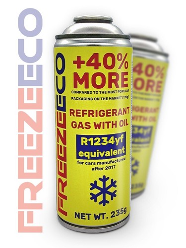 Kit Gas 2 In 1 Per Auto Con Olio Refrigerante – 235 G Tipo A, Tubo Manometro 30 Cm, Per R134a, Compatibile Ford, VW, Renault, Nissan (1995-2016)