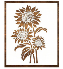 Large Sunflower Stencil 12X15 Inches - Reusable Sun Flower Stencils for Painti