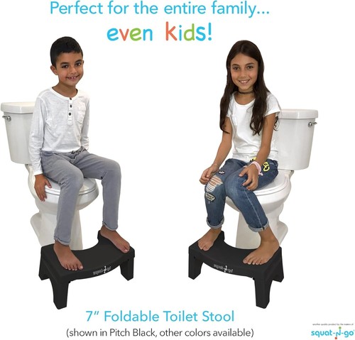 7” Foldable Toilet Stool - Compact Squatting Stool for Healthier Bowel Movements - Picture 9 of 10