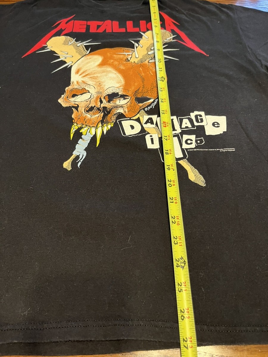 Metallica PUSHEAD ORIGINAL Large 2007 Double Sided Damage Metallica PUSHEAD ORIGINAL Large 2007 Double Sided Damage