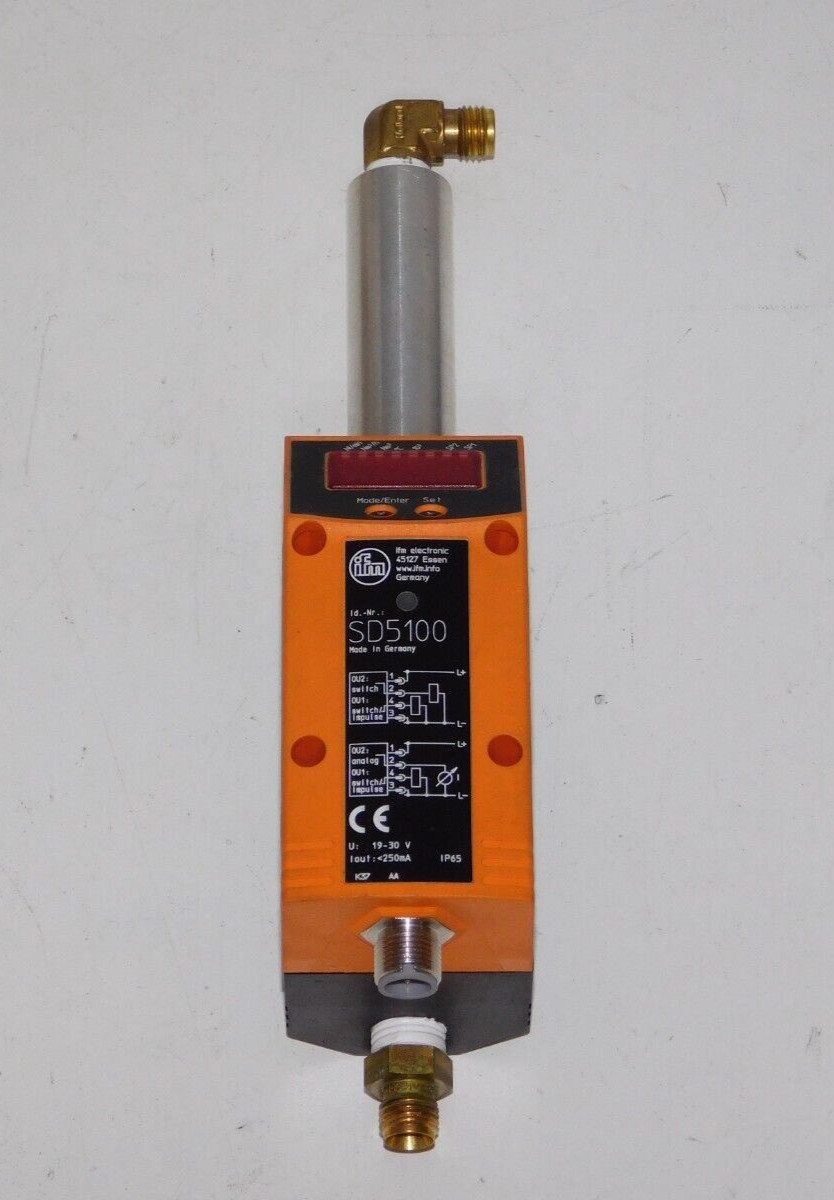 IFM Electronic Efector SD5100 Gas Flow Rate Meter Module Measurement Monitor