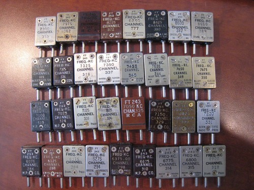 Vintage WW2 FT-243 Crystals, Military Radio Freqs & Channels, Sold Individually