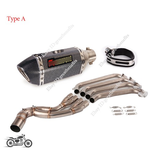 Slip For Honda CBR650 CBR650F CB650F 2014-23 51mm Exhaust Front Link Pipe Escape - Picture 3 of 12