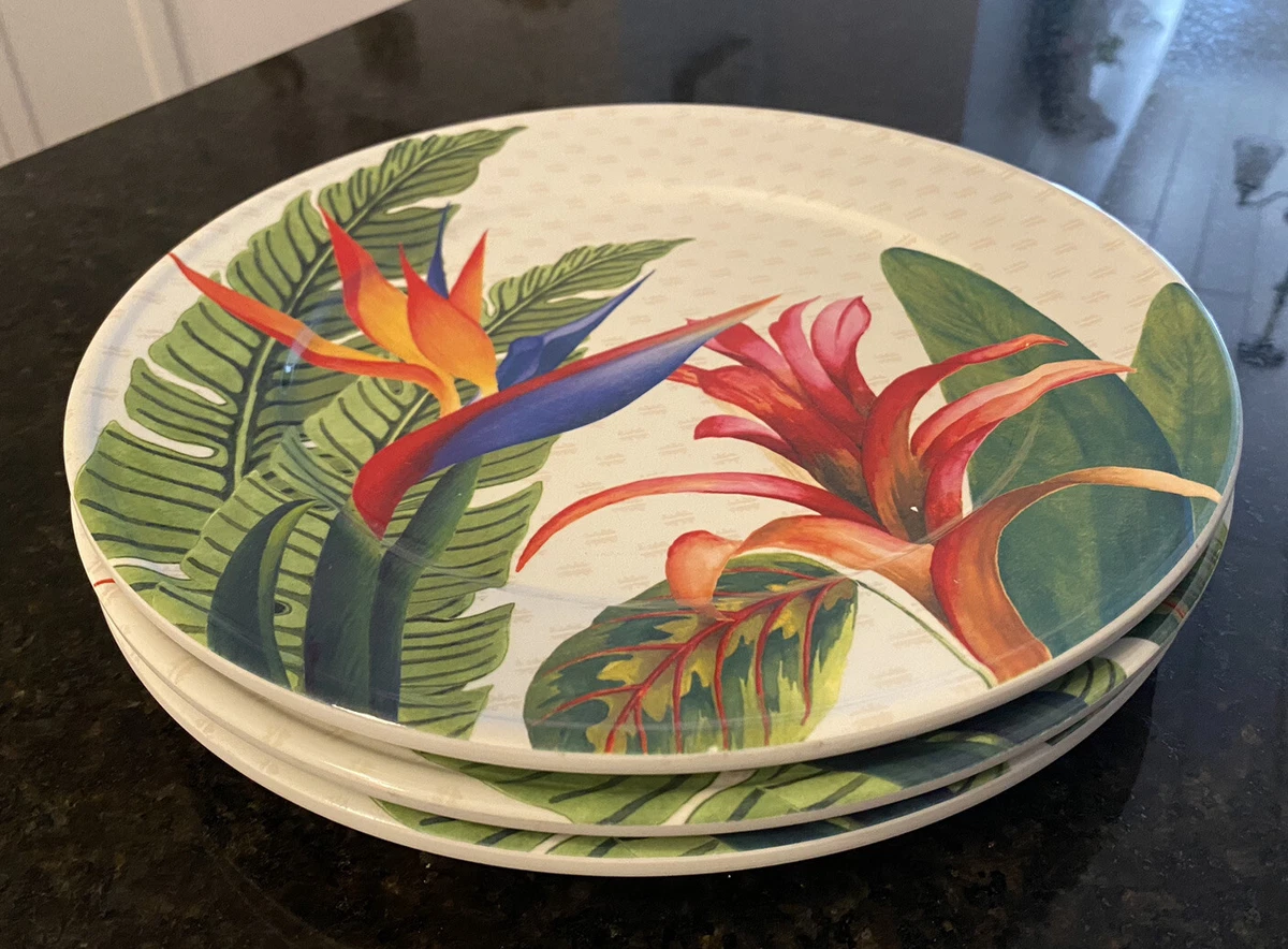 Tropical melamine cheap plates