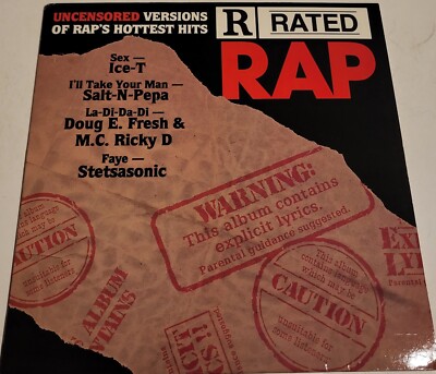 R Rated Rap: Uncensored Versions Of Rap's Hottest Hits  1987  NuBeat SL-9701  EX