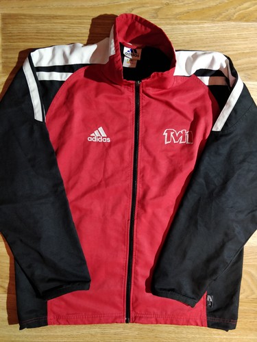 Top Vintage Hombres Chándal Adidas años 90 Chaqueta Negro Rojo | eBay