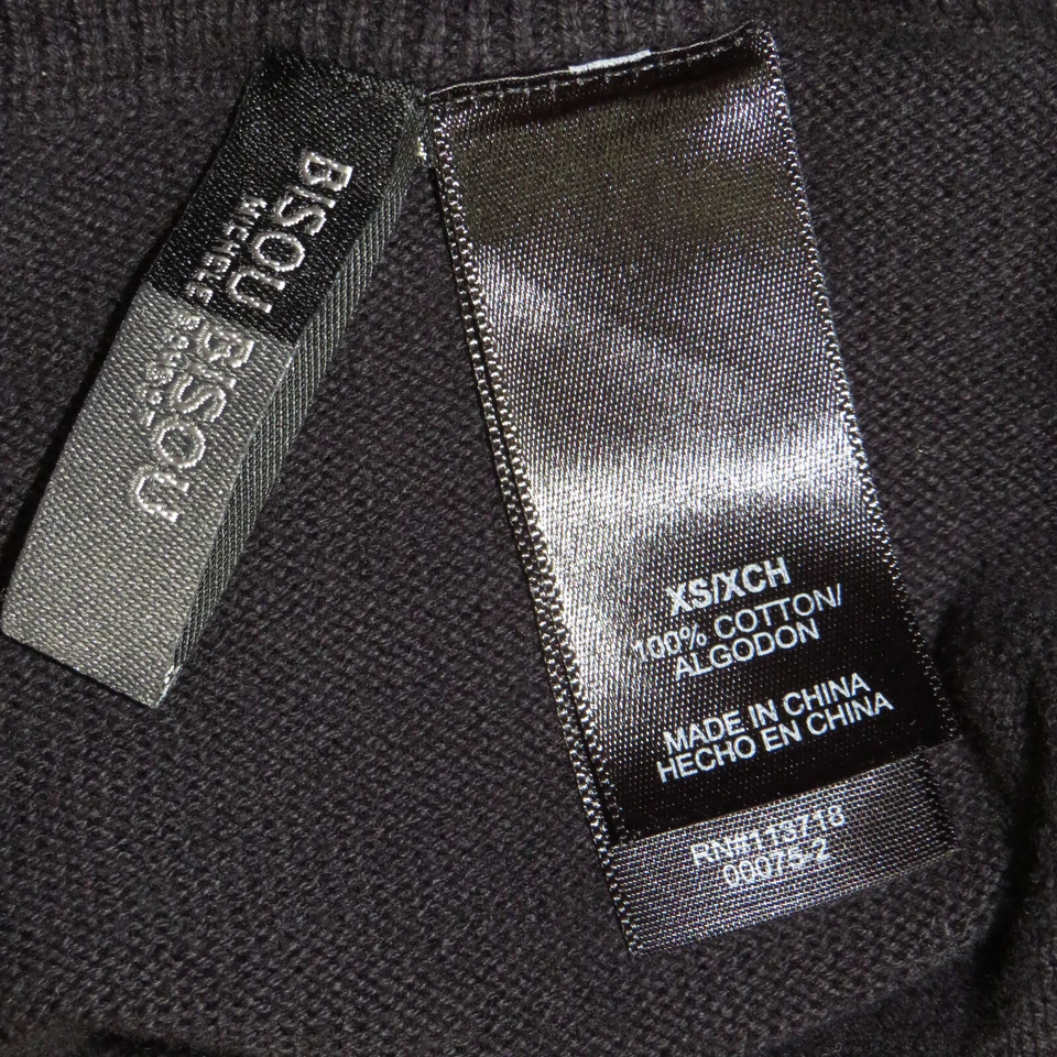 Suéter Recortado Retro Rockabilly Roseta Algodón Negro Bisou Bisou Talla XS Foto 4 de 4