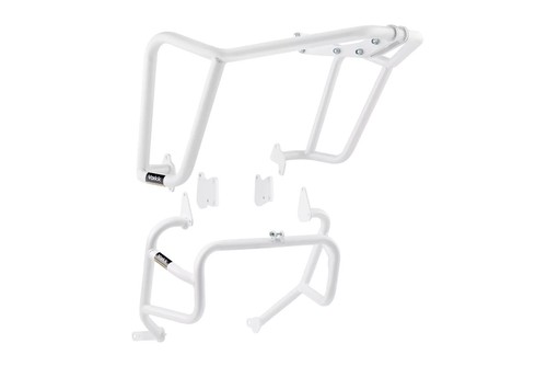 HONDA XL 750V TRANSALP 750 ENGINE CRASH BARS BAR GUARD SET SIDE PROTECTOR white - Zdjęcie 1 z 10
