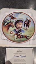PIGGOTT ,Mint  Boxed Royal Worcester Lester Piggott JOCKEY Porcelain Wall Plate