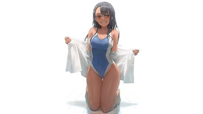 Anime girls onepiece swimsuit pixiv kneeling swimwear Playmat