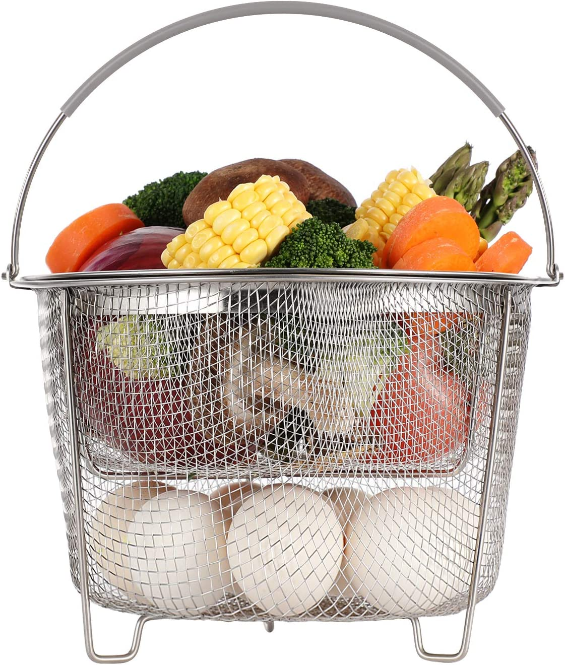 AOZITA Steamer Basket for Instant Pot Accessories 6 Qt or 8 Quart - 2 Tier Stack-image