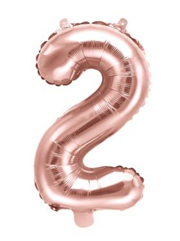 PALLONCINO NUMERATO ROSA GOLD N 2 CM 36