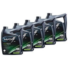 Motor&ouml;l WOLF ECOTECH FE 16106 SAE 0W40 5 X 5 Liter f&uuml;r Audi BMW Mercedes Mini 