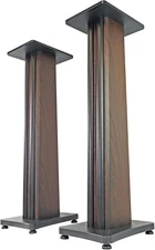 2  SS36D Premium Dark Wood Grain 36" Home Speaker Stands up to 100Lbs