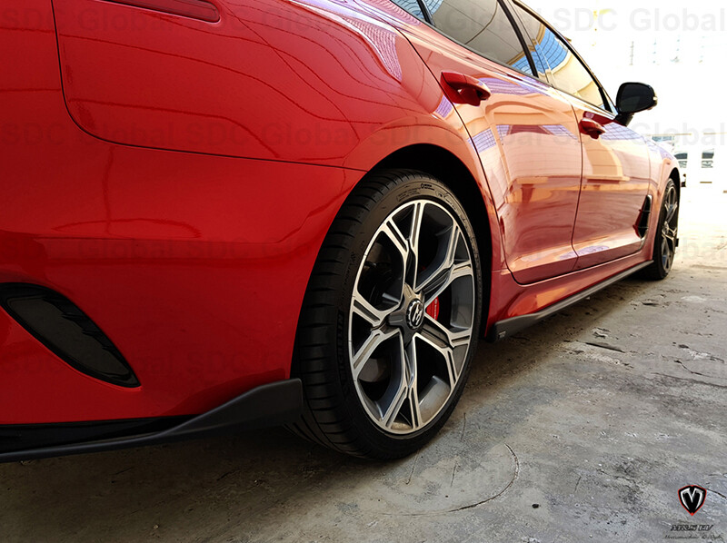 Image 11 - M&amp;amp;S Rear Wing Type Lip Spats [Matte Black] for Kia Stinger 2018~2021 *USA Stock*
