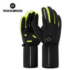 ROCKBROS Bicycle Induction Heating Gloves Ski Windproof Warm Gloves Touch Screen