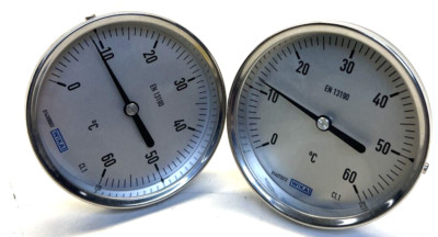 2x WIKA Dial Thermometer Thermometer 0-60°C | 0 to 60 Degrees C° | EN13190