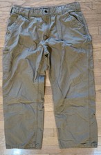 Carhartt Beige Khaki Carpenter Pants Dungaree Fit B151 DXM Men 38x28 Work Pants
