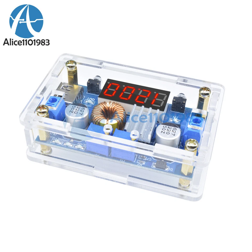 5A CC/CV W USB Voltmeter LED Drive Step down Li-ion charger Power Module + CASE - Image 2 of 4