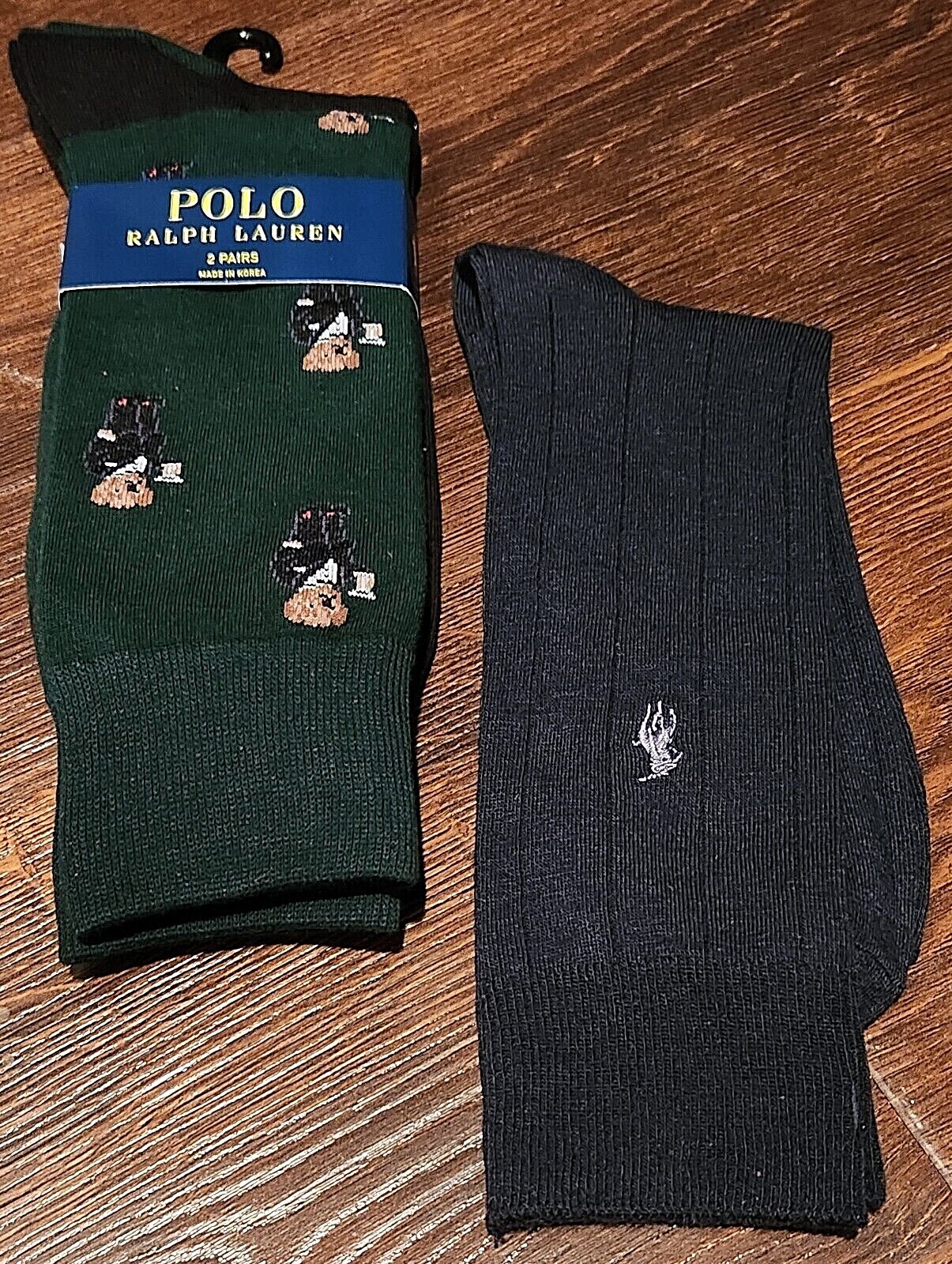 Polo Ralph Lauren Orso Martini Vacanze Preppy Pony Set 3 Paia Calze Abito Casual