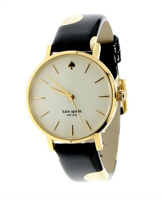 KATE SPADE NWT AUTHENTIC POLKA DOT BLACK/CREAM LEATHER WATCH Amazon.com: Kate Spade New York Women main image 2