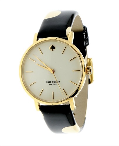 Kate Spade New York Patent Leather Polka Dot Cream/Black Watch 181131