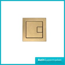 Brushed Brass Mechanical Flush Plate For Wall Hung Toilet Pneumatic Cisterns 