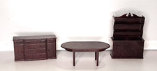 VINTAGE LOT of Marx Dollhouse Furniture Traditional Colonial Dining Room Plastic