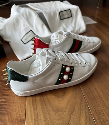 極美品　GUCCI スニーカー　エース　スタッズ　38 ホワイト s-l400.jpg