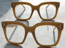 Oversized Vintage Retro Style Clear Lens EYE GLASSES Large Square Brown Frame