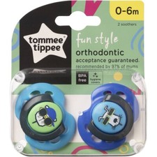 NEW TOMMEE TIPPEE SOOTHER CLOSE TO NATURE BLUE 0-6 MONTH x 2 IN PACK