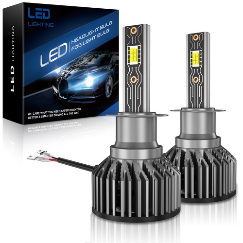 Lampadine H1 LED Auto 26000LM - 6500K Bianco, 100W, Con Ventola, Kit 2 Pezzi, CanBus Ready - Foto 2