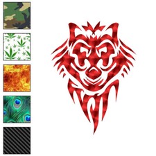 Tribal Wolf Head, Vinyl Decal Sticker, 40 Patterns  3 Sizes, 6631