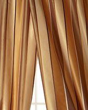 Sutton 100% Silk Taffeta Stripe Curtains (singles) as shown by Neiman Marcus