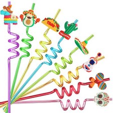 Cinco De Mayo Party Straws Set Of 24, Mexican Cinco De Mayo Party Decorations...