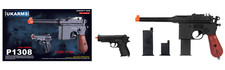 2x Pistols- 12" P1308 Spring Airsoft Handgun Gun Air Soft 185 FPS UKARMS w/ BBs