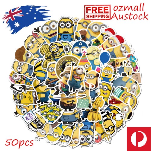 50pcs Minions Stickers CartoonVinyl Decal Kids Stickers Car Skateboard ...