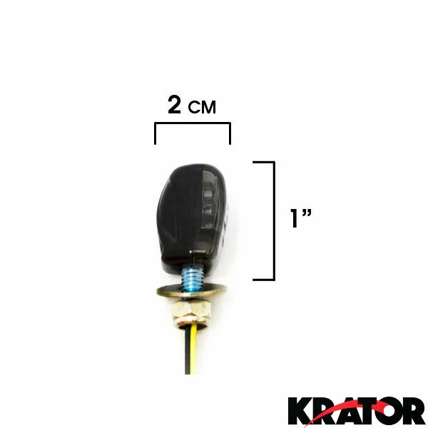 NUEVO MINI INTERMITENTES UNIVERSAL MOTO LUCES INDICADORAS ÁMBAR LED NEGRO LENTE Foto 2 de 4