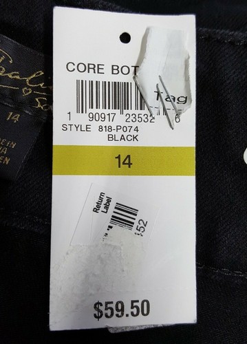 Thalia Sodi Black Denim Skinny Jean Mid Rise Zip Up Women Size 14 Pockets - Picture 7 of 7
