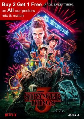 Stranger Things Staffel 3 Poster A5 A4 A3 A2 A1