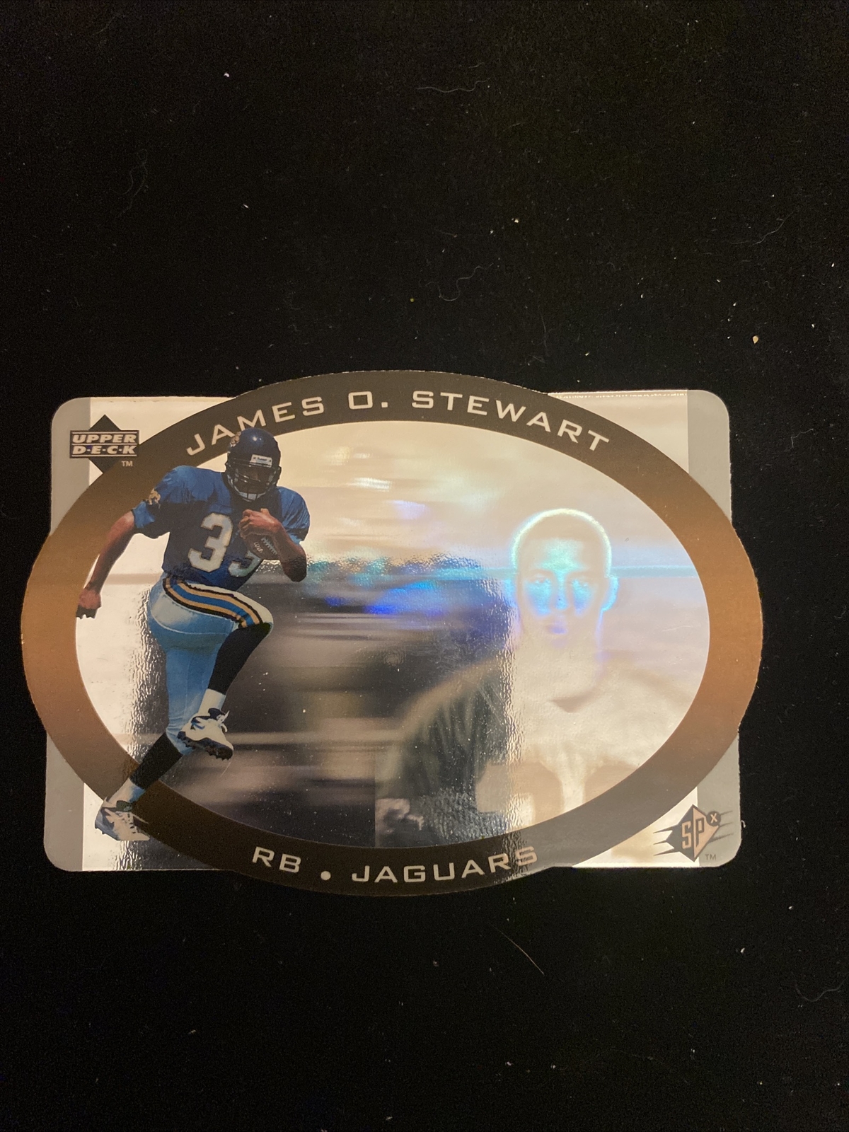 1996 Upper Deck SPx Football James O. Stewart -  Jacksonville Jaguar Die Cut #20