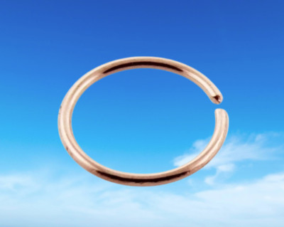 Ringe PIERCING CLICKER Echt 750 Gold Gelbgold Durchmesser 6