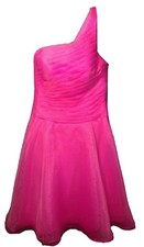 Morilee Womens Size 12 Hot Pink One Shoulder Dress